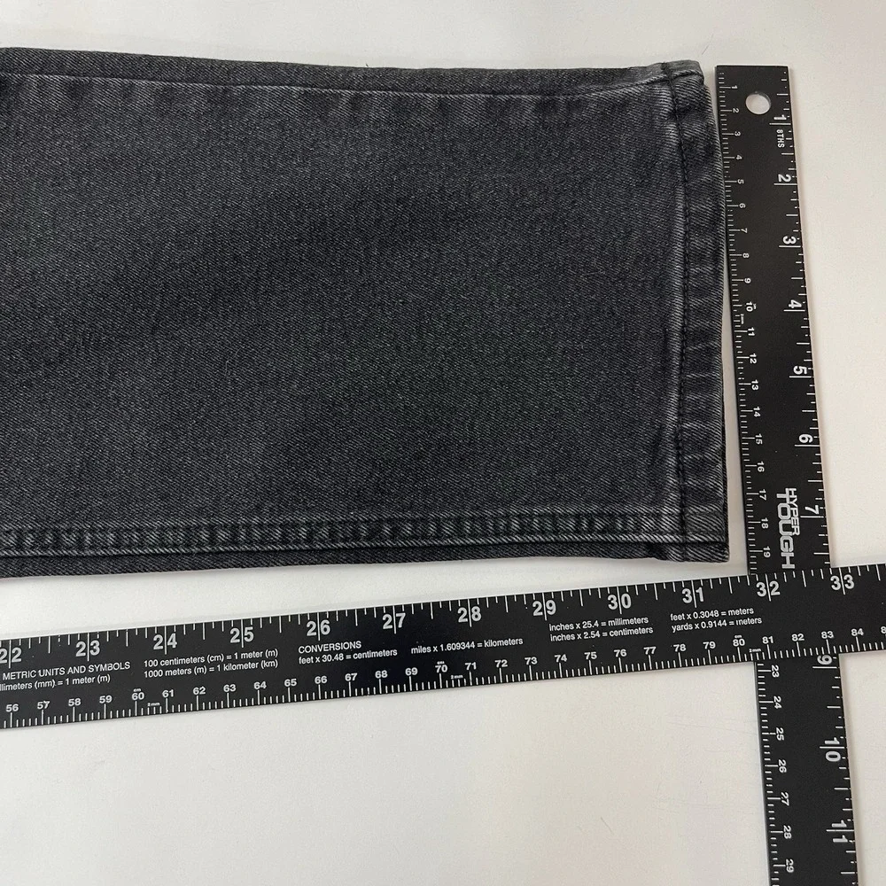 Levis 511 Jeans Mens 36x32 Black Slim Fit Dark Wash Stretch Denim Grunge NEW